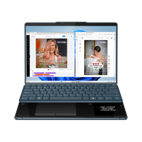 Laptop Lenovo Yoga Book 9 13IMU9 cu procesor Intel® Core™ Ultra 7 155U pana la 4.8GHz, 2 x 13.3", 2.8K, OLED, Touch, 32GB DDR5, 